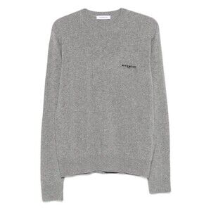 Givenchy Crew Neck Grey Sweater With Logo Detail - NWT